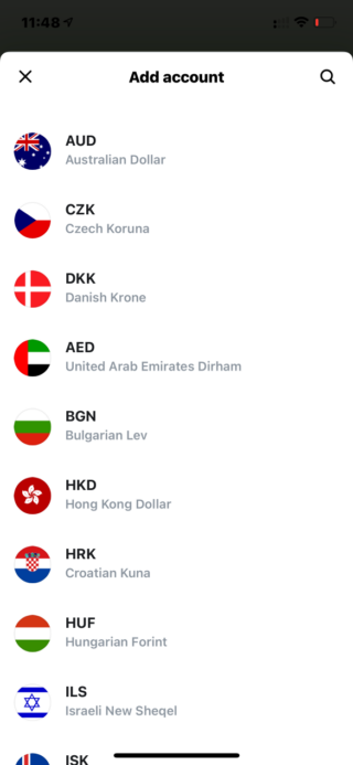 Revolut-Mehrwährungskonto Revolut-Mehrwährungskonto