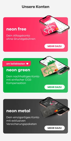 Preispläne der Neon Bank