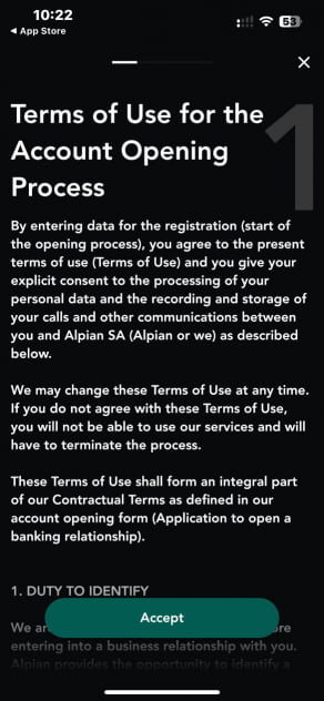 Kontoeröffnung bei Alpian - Kontoeröffnungsbedingungen
