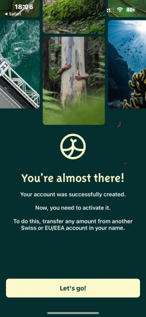 Radicant-Kontoeröffnung - Letzter Schritt