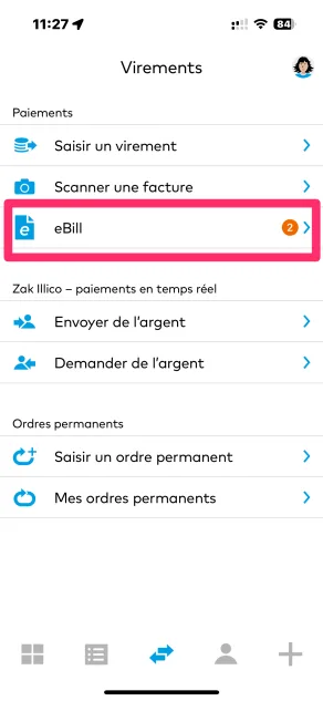 Ebill zak bank