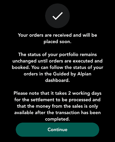 Alpian gebuchter Auftrag