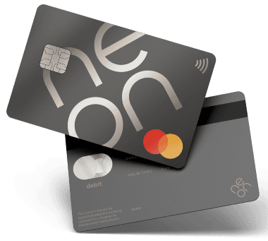 Neon metal card