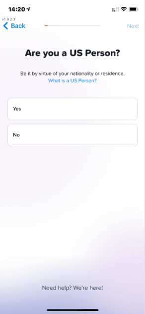 Yuh Bank Anmeldung - US Person