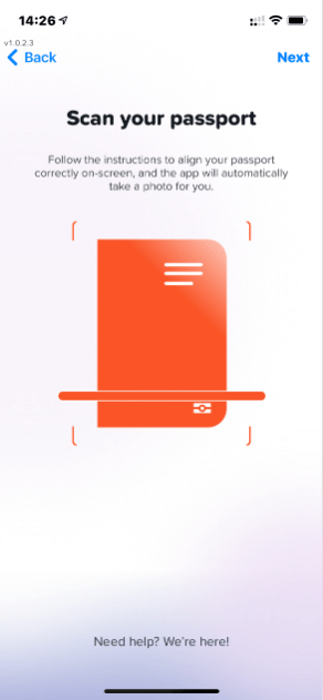 Yuh Bank Anmeldung - Scannen Sie Ihren Reisepass