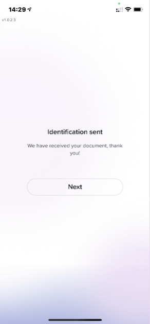 Yuh Bank-Anmeldung – ID gesendet