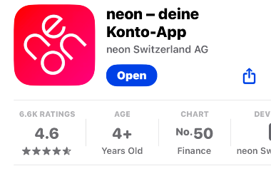 Neon app store rating