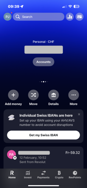 Revolut Schweiz IBAN 1