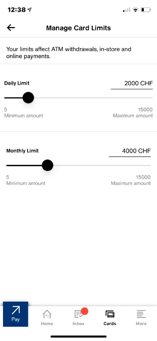CSX Card Limits
