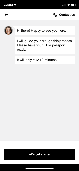 CSX - Bank account opening Chat