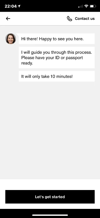 CSX - Bank account opening Chat