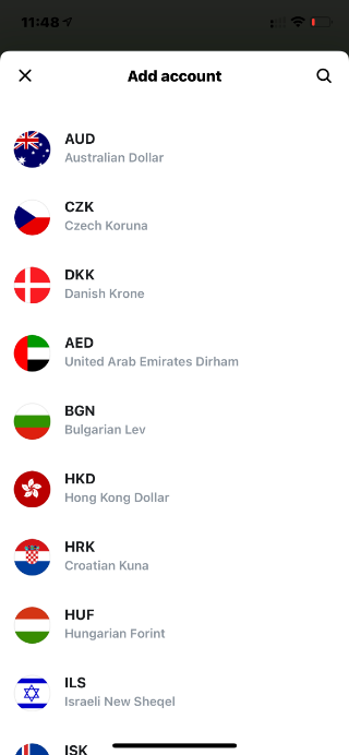 Revolut currency accounts 1