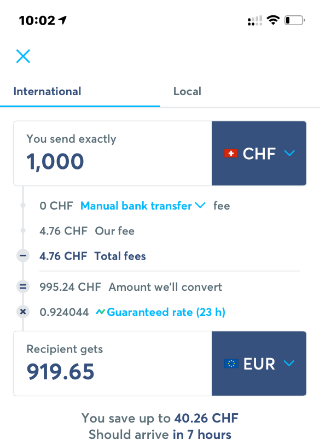 Wise currency rate 1000