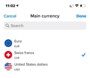 Yuh bank currency chf