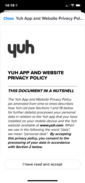 Yuh Bank Legal Terms 1