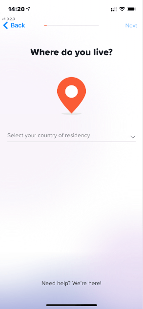 Yuh Bank Sign-up - Address