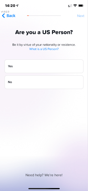 Yuh Bank Sign-up - US-person