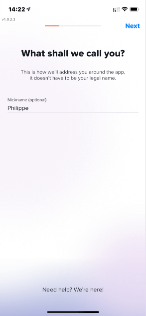 Yuh Bank Sign-up - Nickname