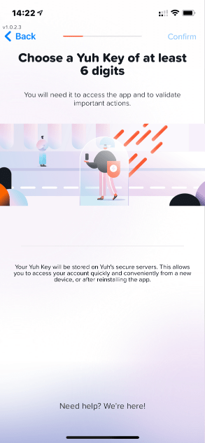 Yuh Bank Sign-up - Yuh Key