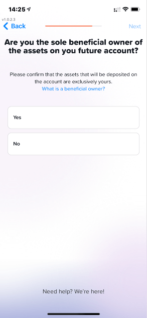 Yuh Bank Sign-up - Beneficiary