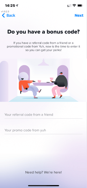 Yuh Bank Sign-up - Bonus code