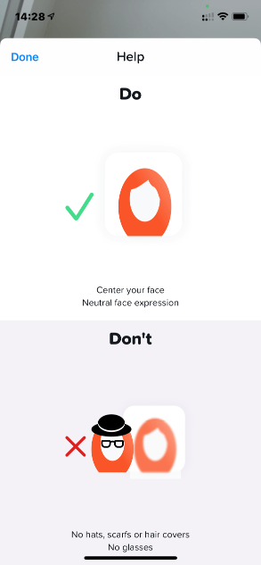 Yuh Bank Sign-up - Head scan