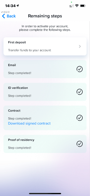 Yuh App - Final steps