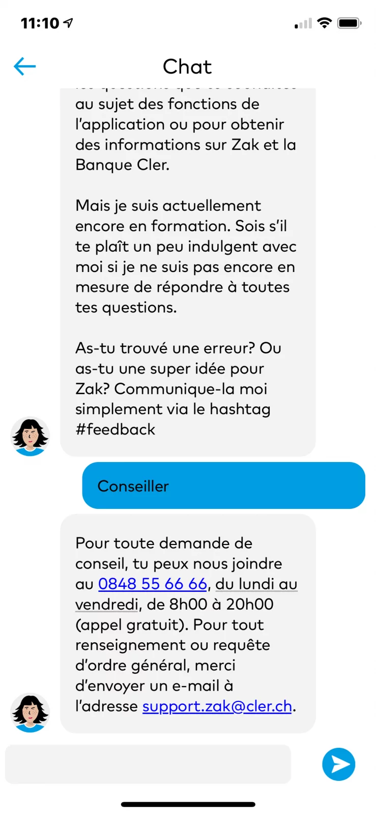 Zak Customer Service Chatbot