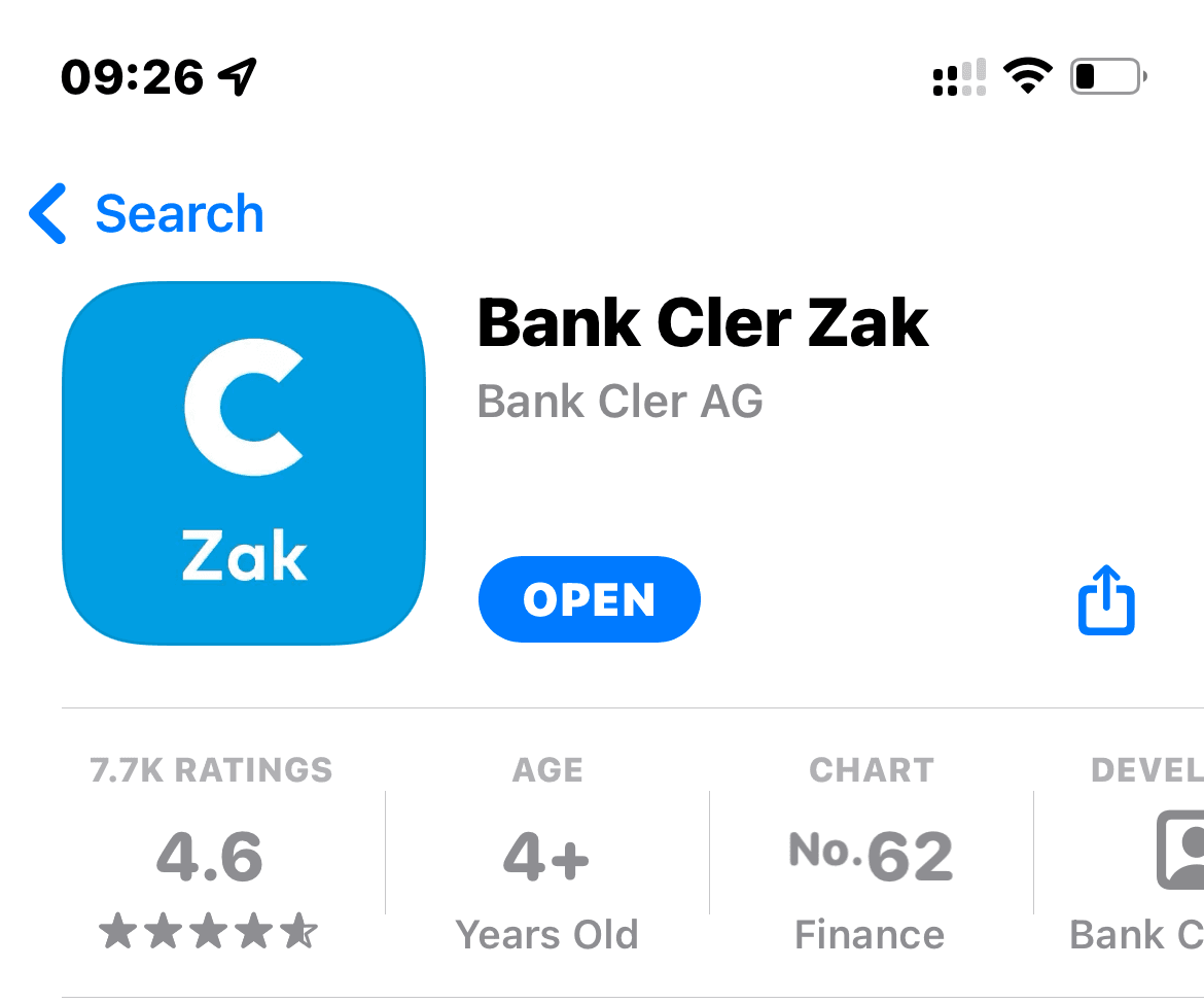 Zak app store rating