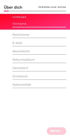 Neon Bank Personal Info