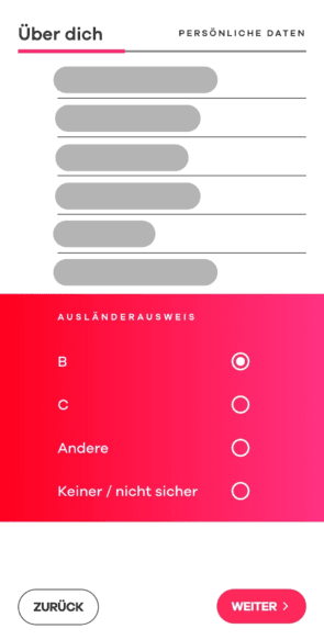 Neon Account Opening - Personal Info