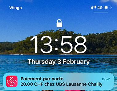 Push notification neon bank