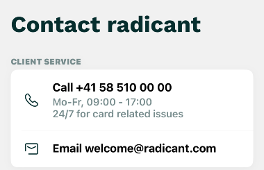Contact Radicant