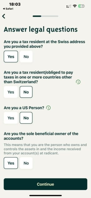 Radicant Legal Questions