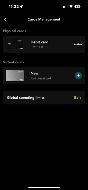 Alpian virtual card 2