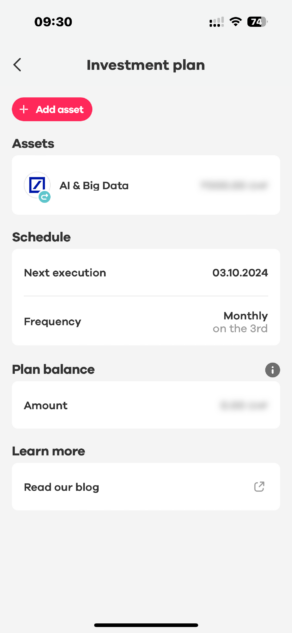 Neon Savings Plan Assets