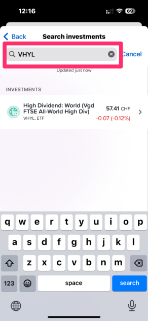 Yuh automatic savings plan code