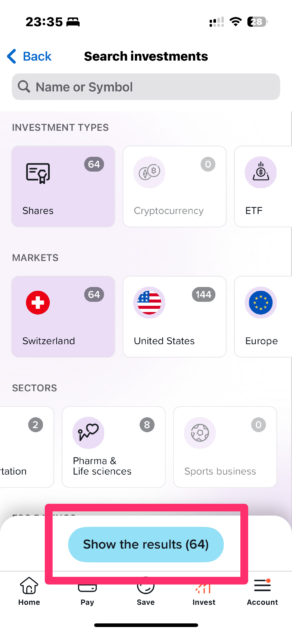 Yuh Investment Search