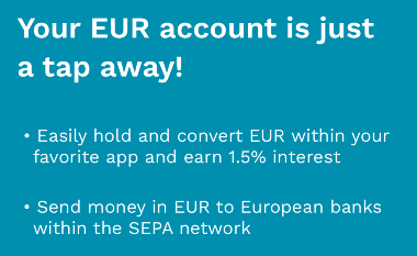 Radicant EURO account