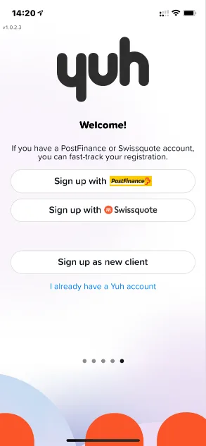 Yuh créer une nouveau compte