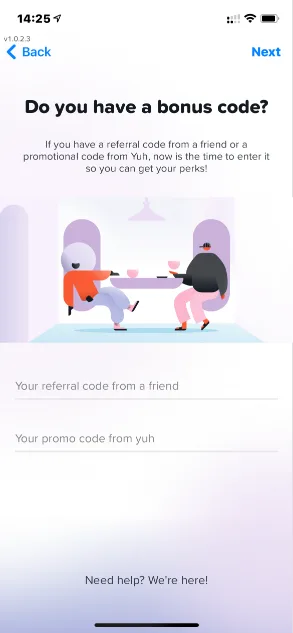 Yuh Ouvrir un Compte - Code bonus