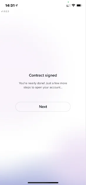 Ouverture de compte Yuh - Contrat signé