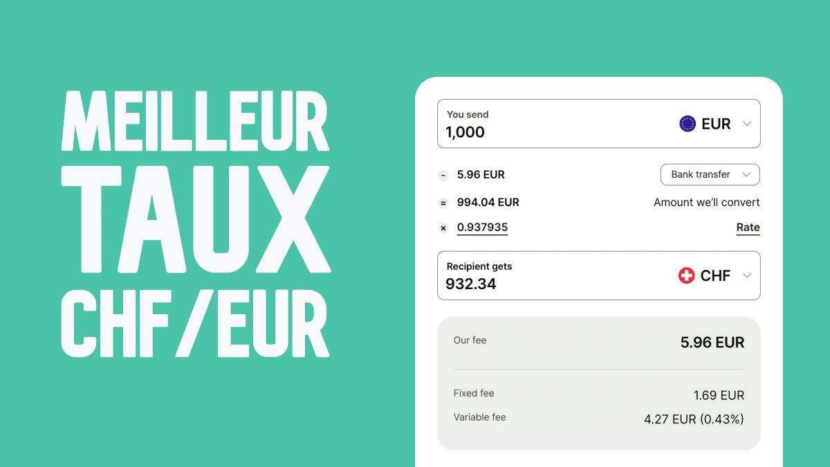 Meilleur Taux de Change CHF EUR