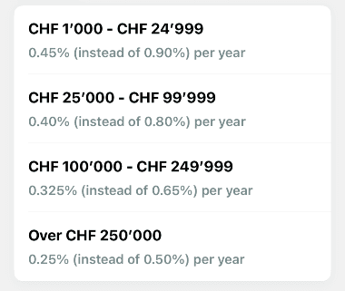 Frais d'investissement Radicant