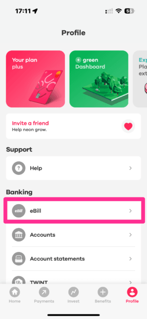 Ebill neon bank