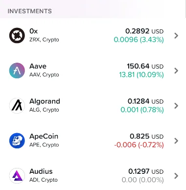 Yuh Crypto-monnaies