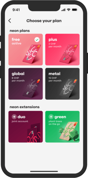 Nouveaux plans Neon Banque