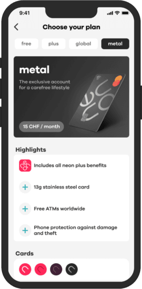 Nouveau plan Neon metal 2025